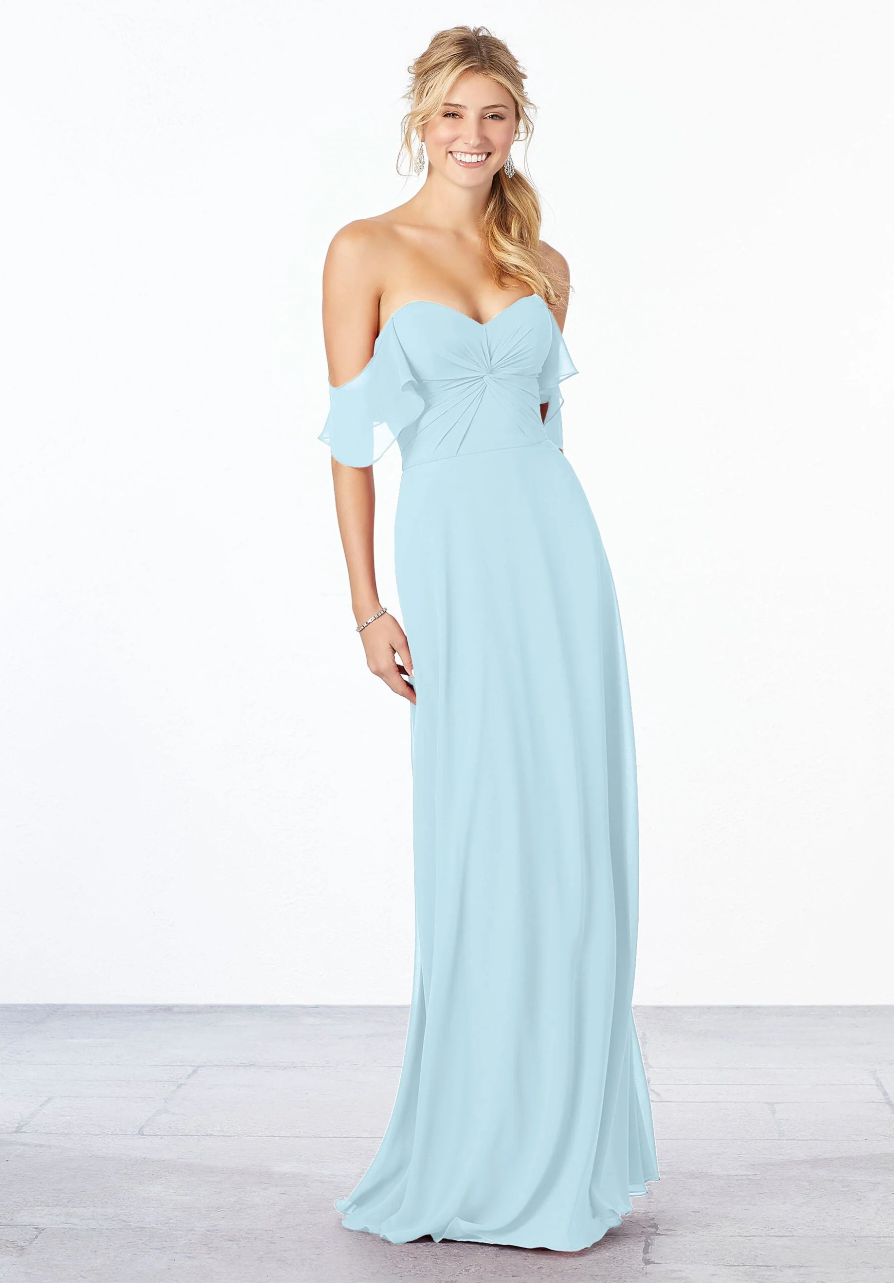 Chiffon Bridesmaid Dress with Ruched Bodice - Image 13