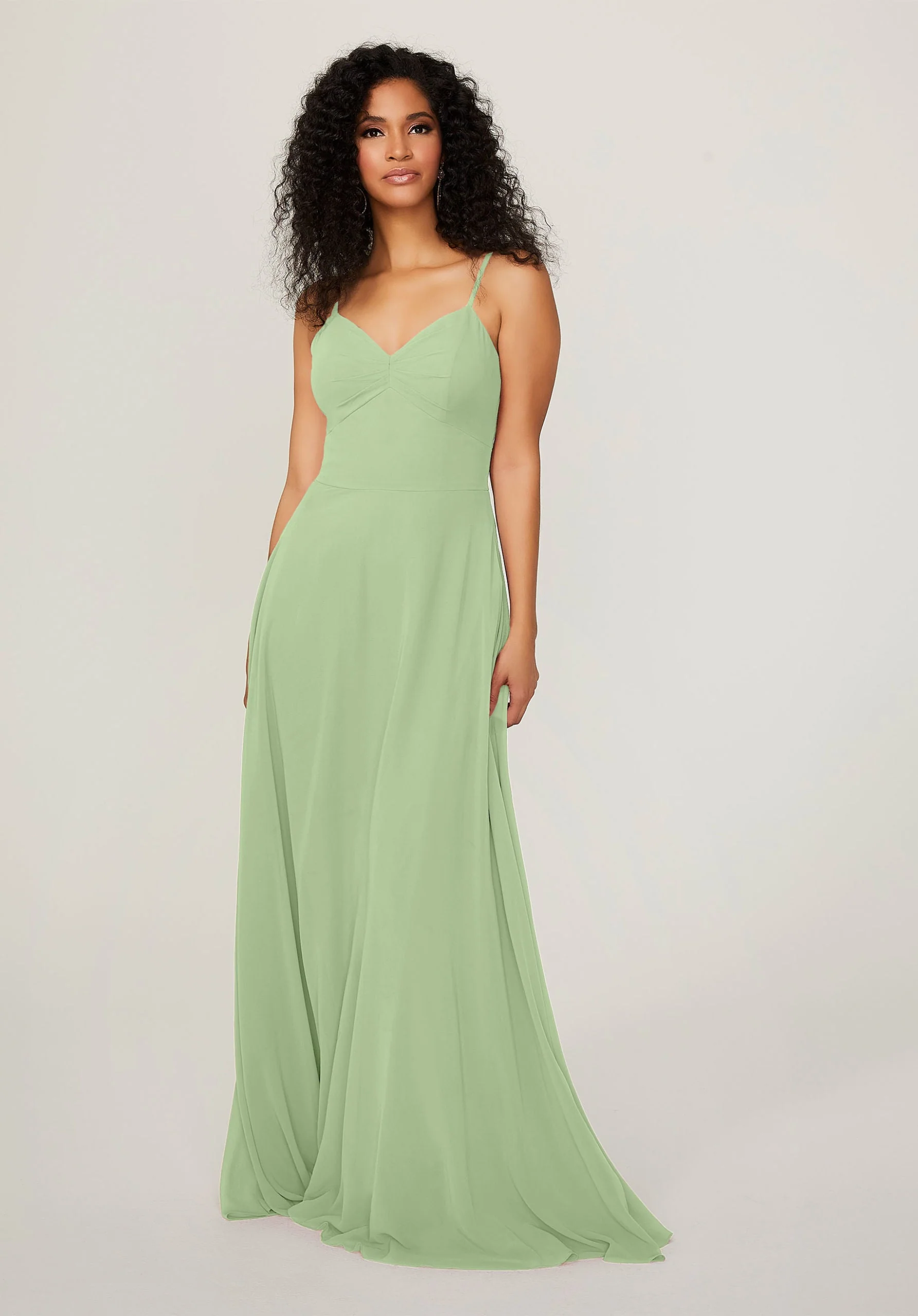 Chiffon Bridesmaid Dress with Tie Back Keyhole - Image 22