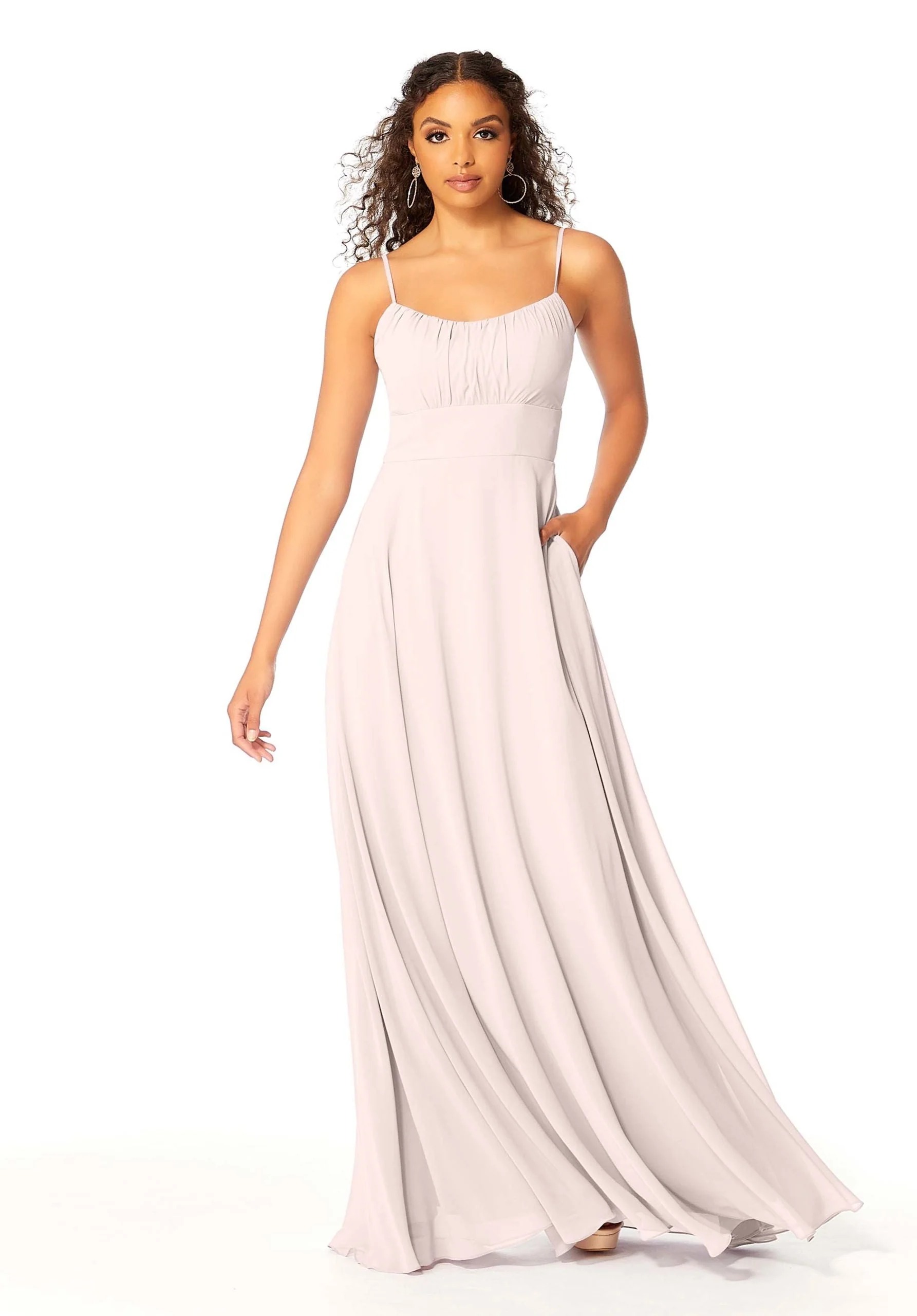 Chiffon Bridesmaids Dress with Ruched Bodice - Image 22