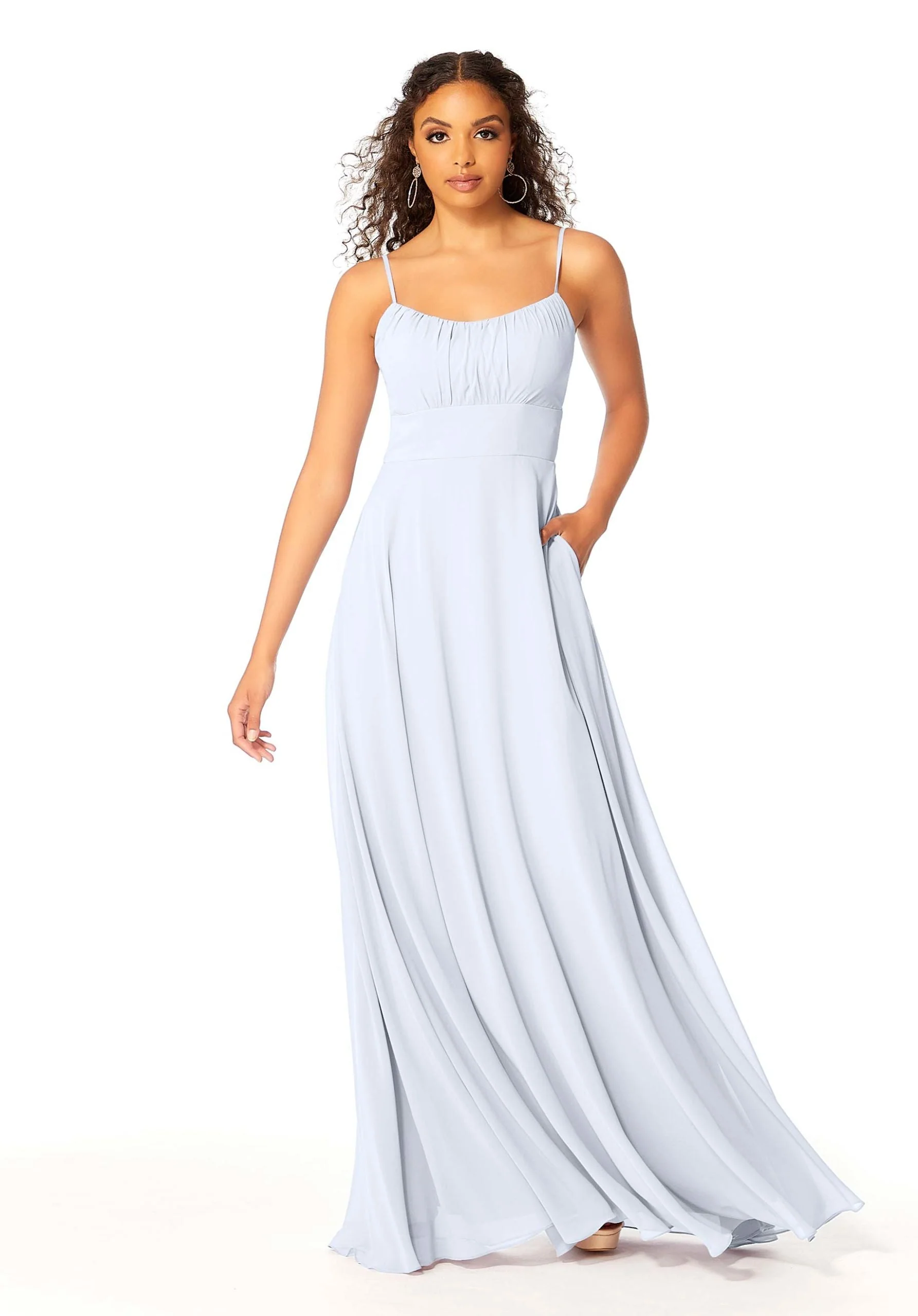 Chiffon Bridesmaids Dress with Ruched Bodice - Image 28