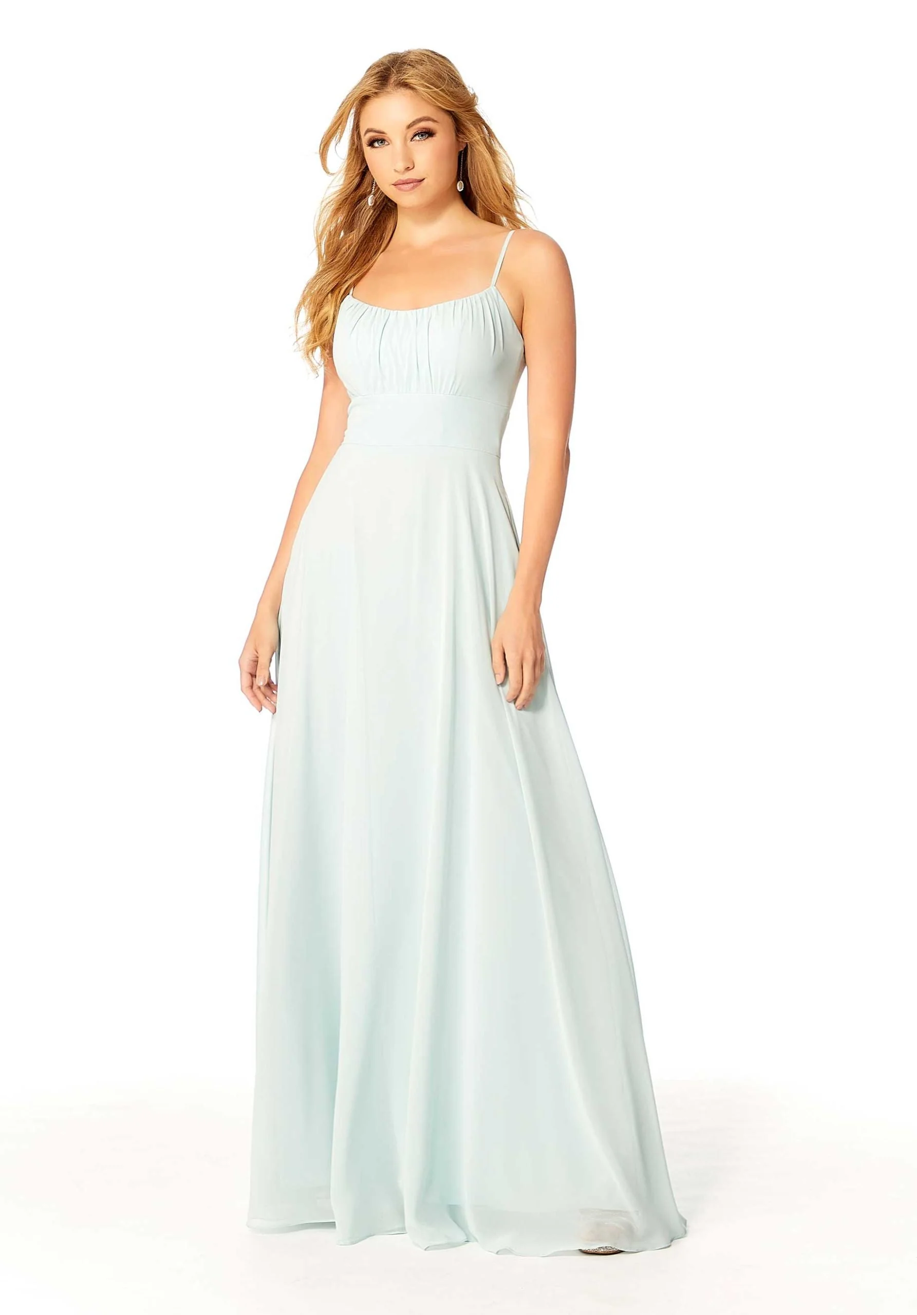 Chiffon Bridesmaids Dress with Ruched Bodice - Image 4