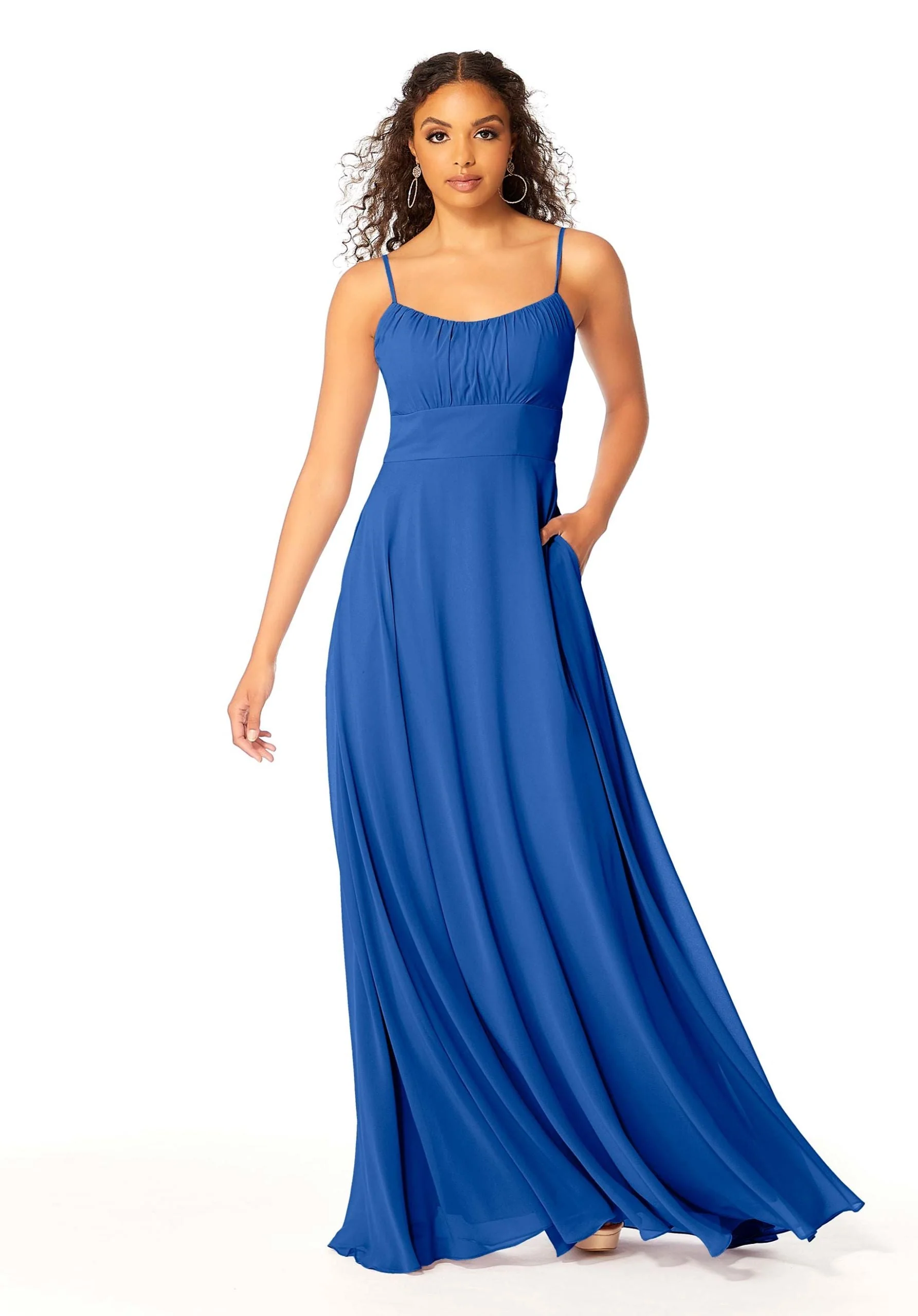 Chiffon Bridesmaids Dress with Ruched Bodice - Image 5