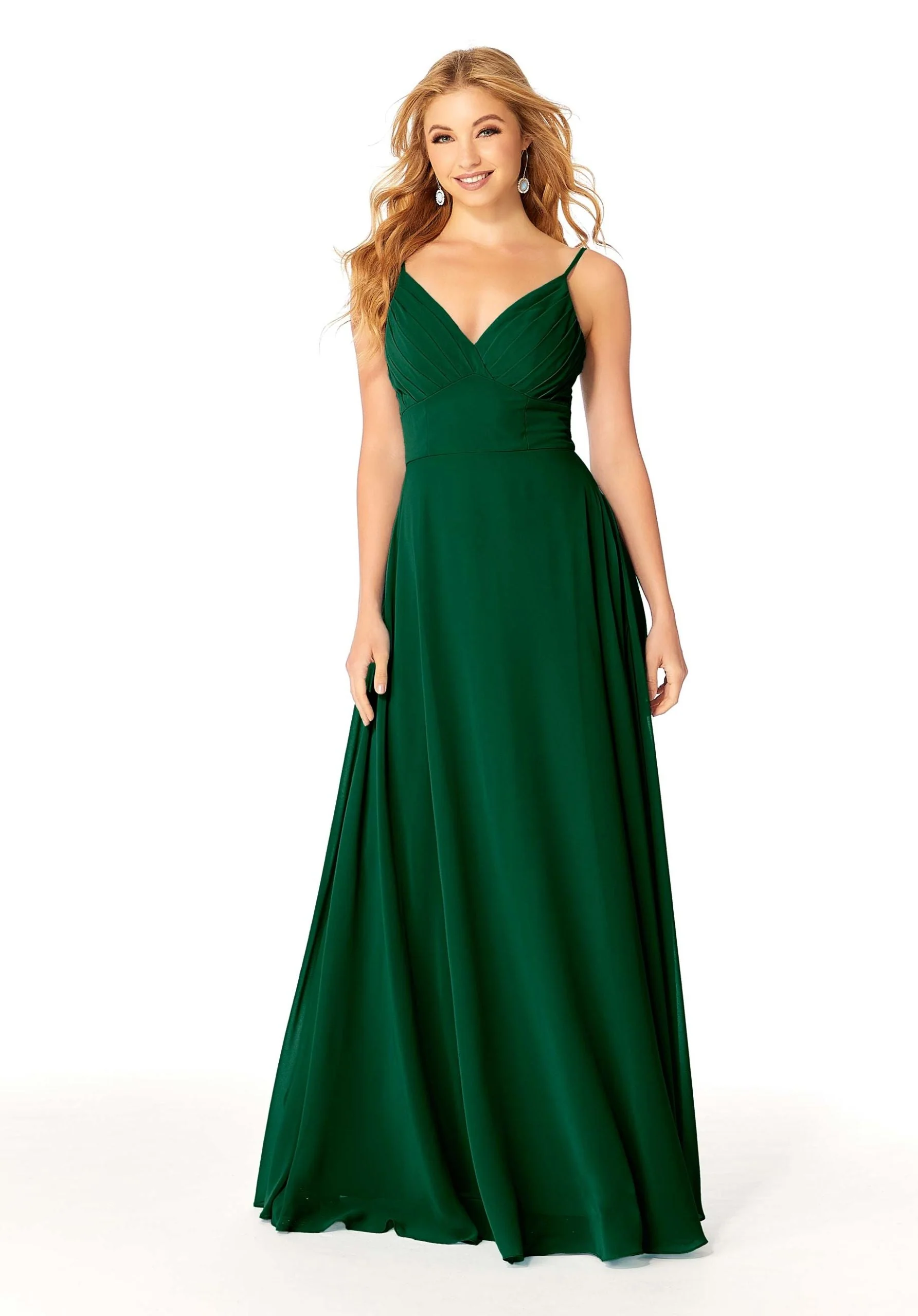 Draped Empire Chiffon Bridesmaid Dress - Image 26