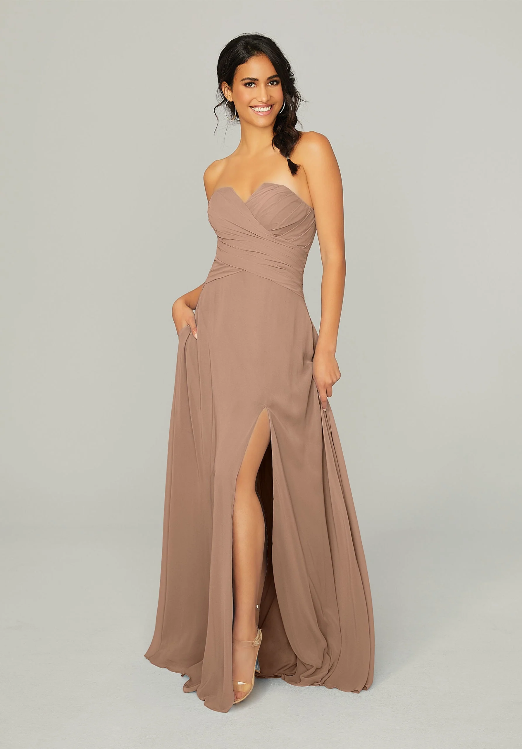 Draped, Sweetheart Bridesmaid Dress - Image 31