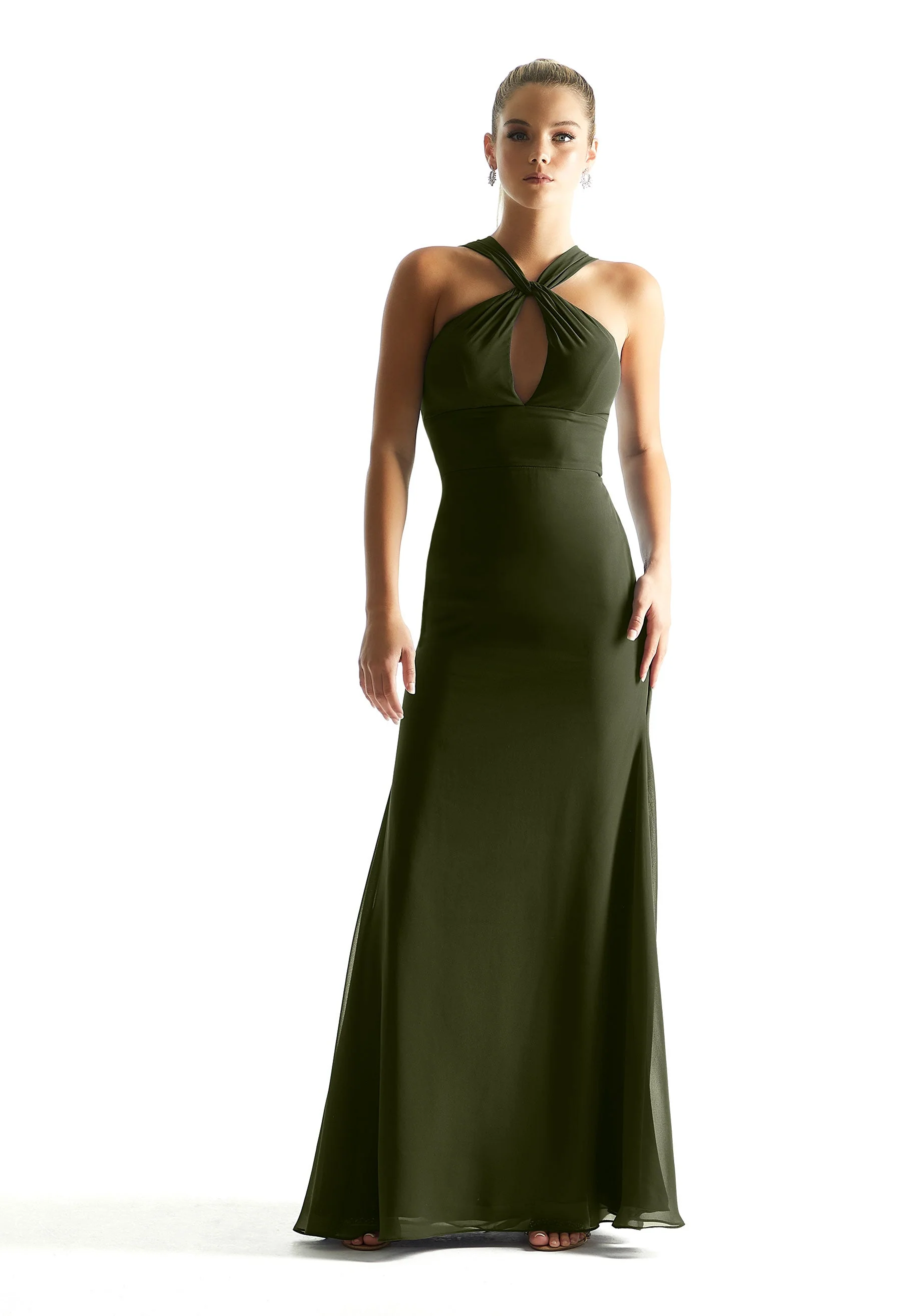 Keyhole Bodice Chiffon Bridesmaid Dress - Image 15