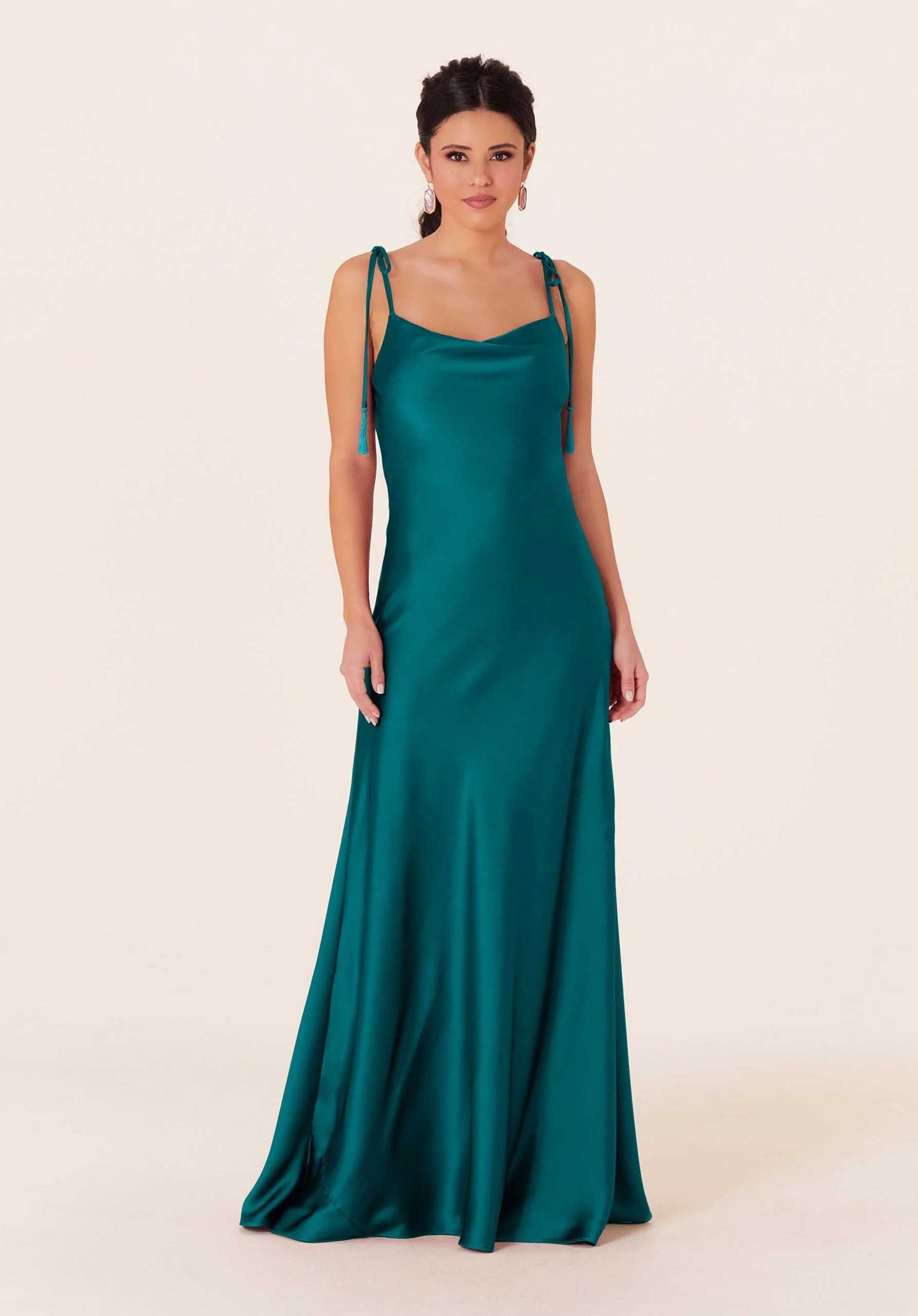 Luxe Satin A-line Bridesmaid Dress - Image 11