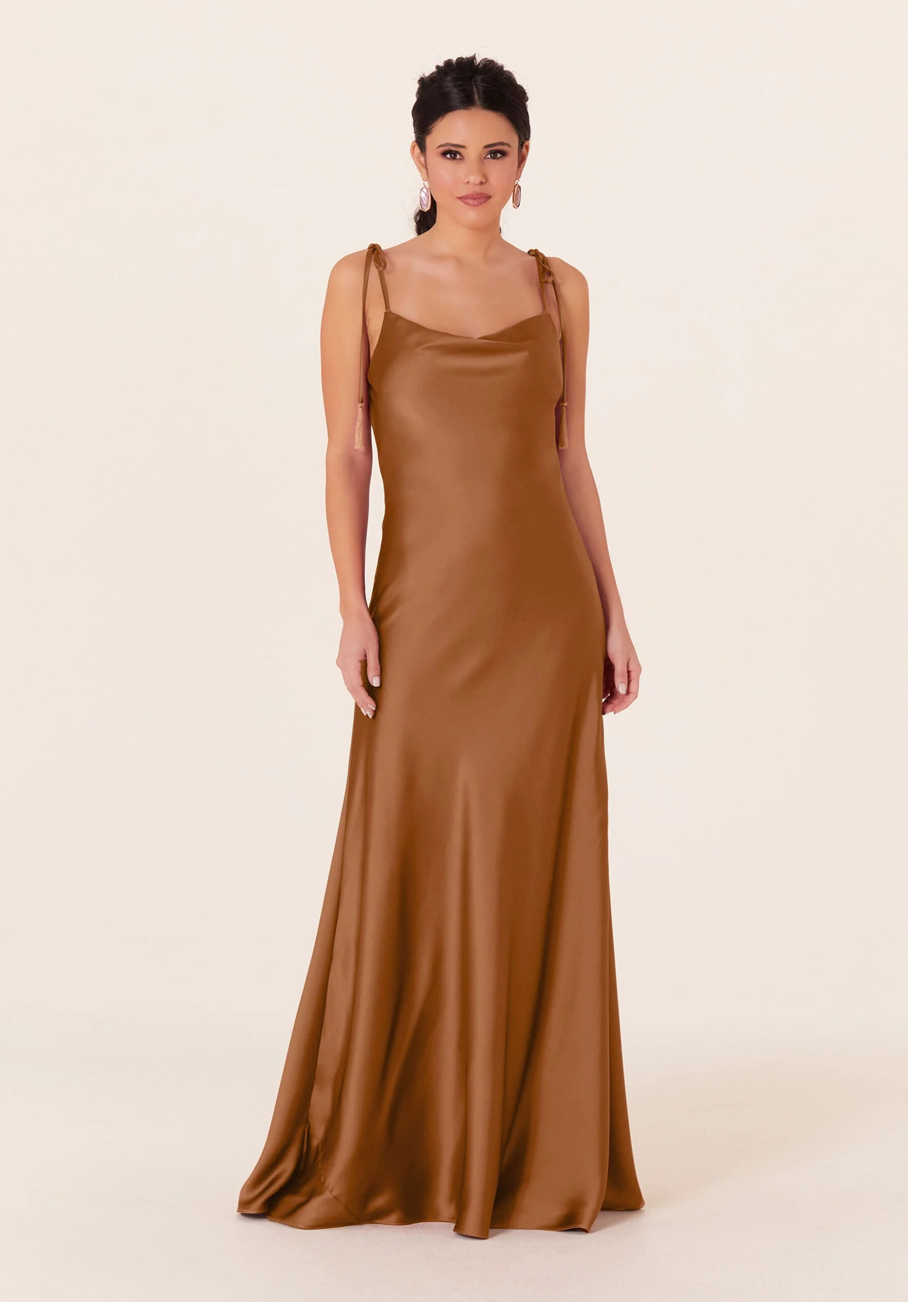 Luxe Satin A-line Bridesmaid Dress - Image 12