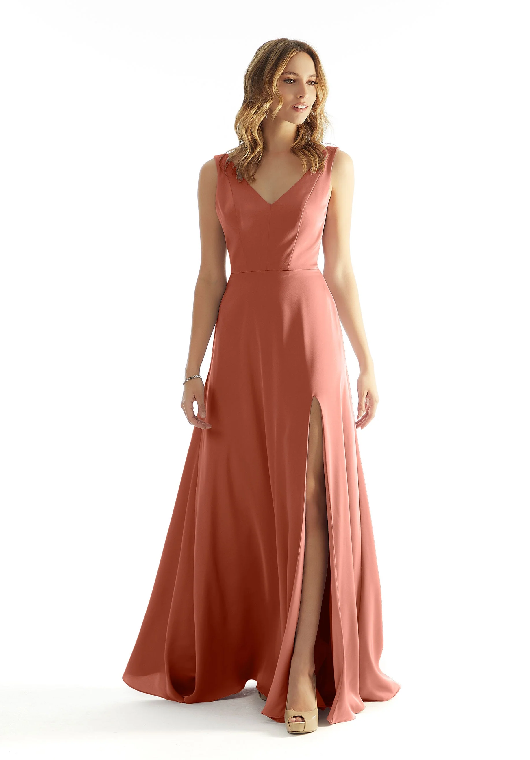 Open Back Luxe Satin Bridesmaid Dress with Bow Detail - Image 13