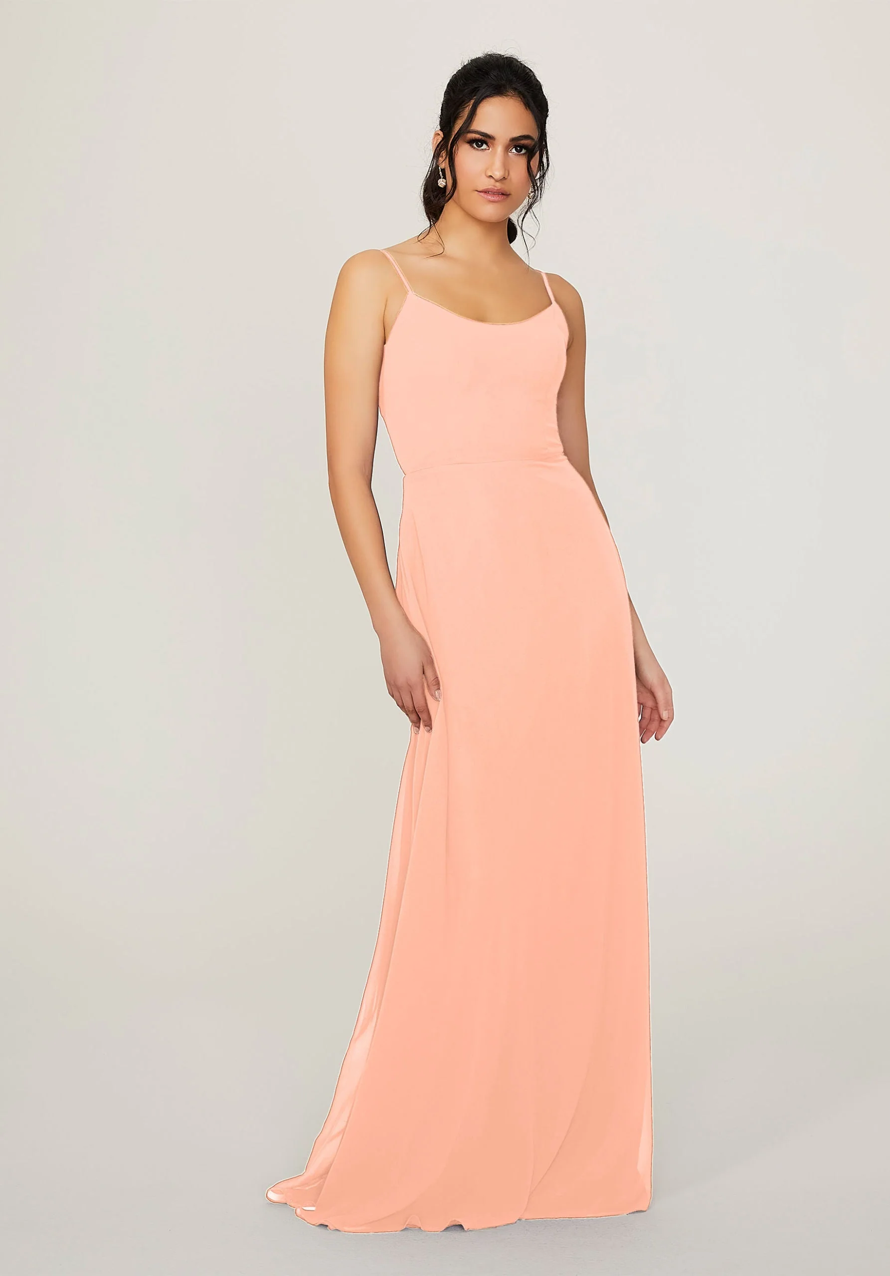 Scoop Neck Chiffon Bridesmaid Dress - Image 22