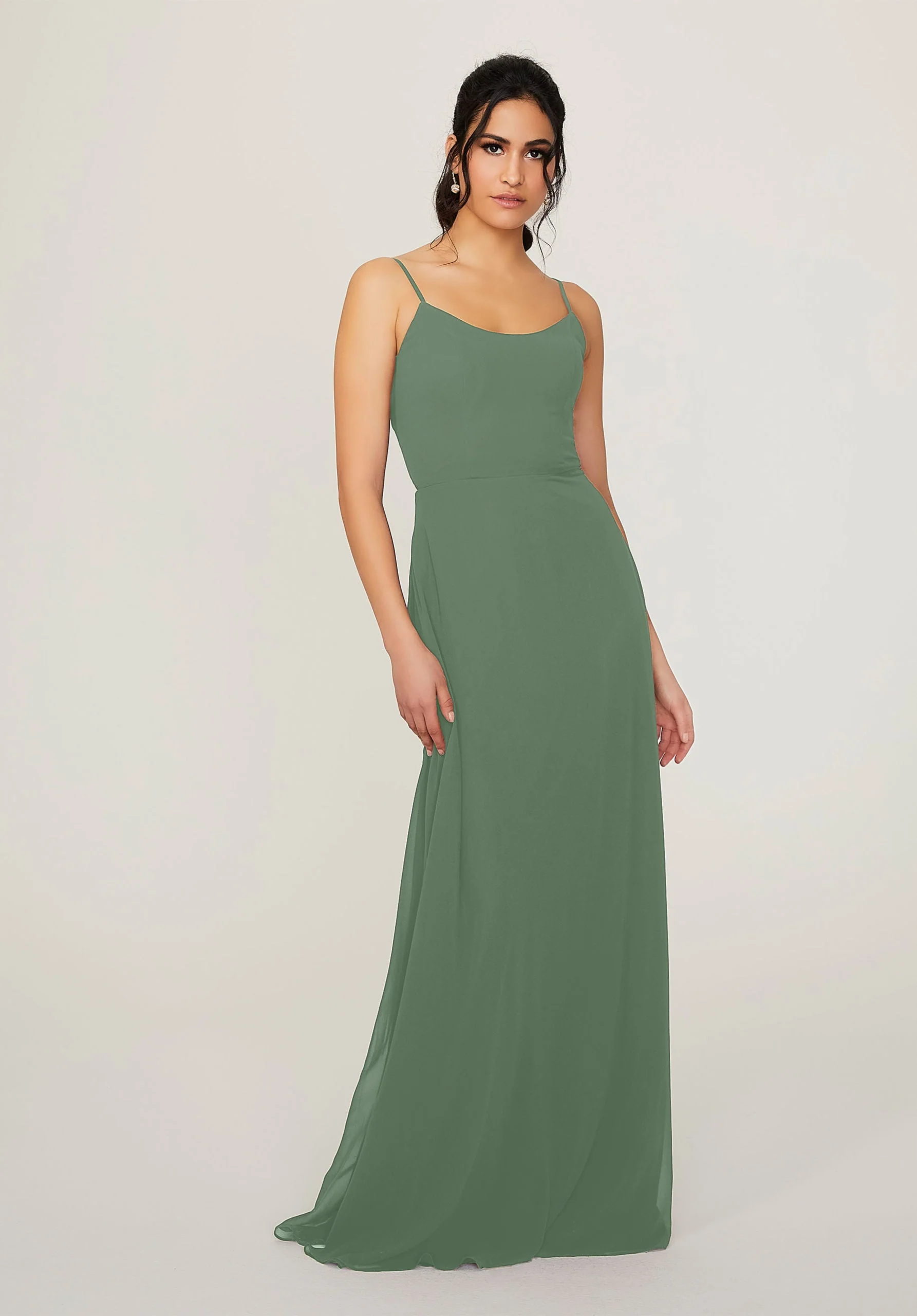 Scoop Neck Chiffon Bridesmaid Dress - Image 27