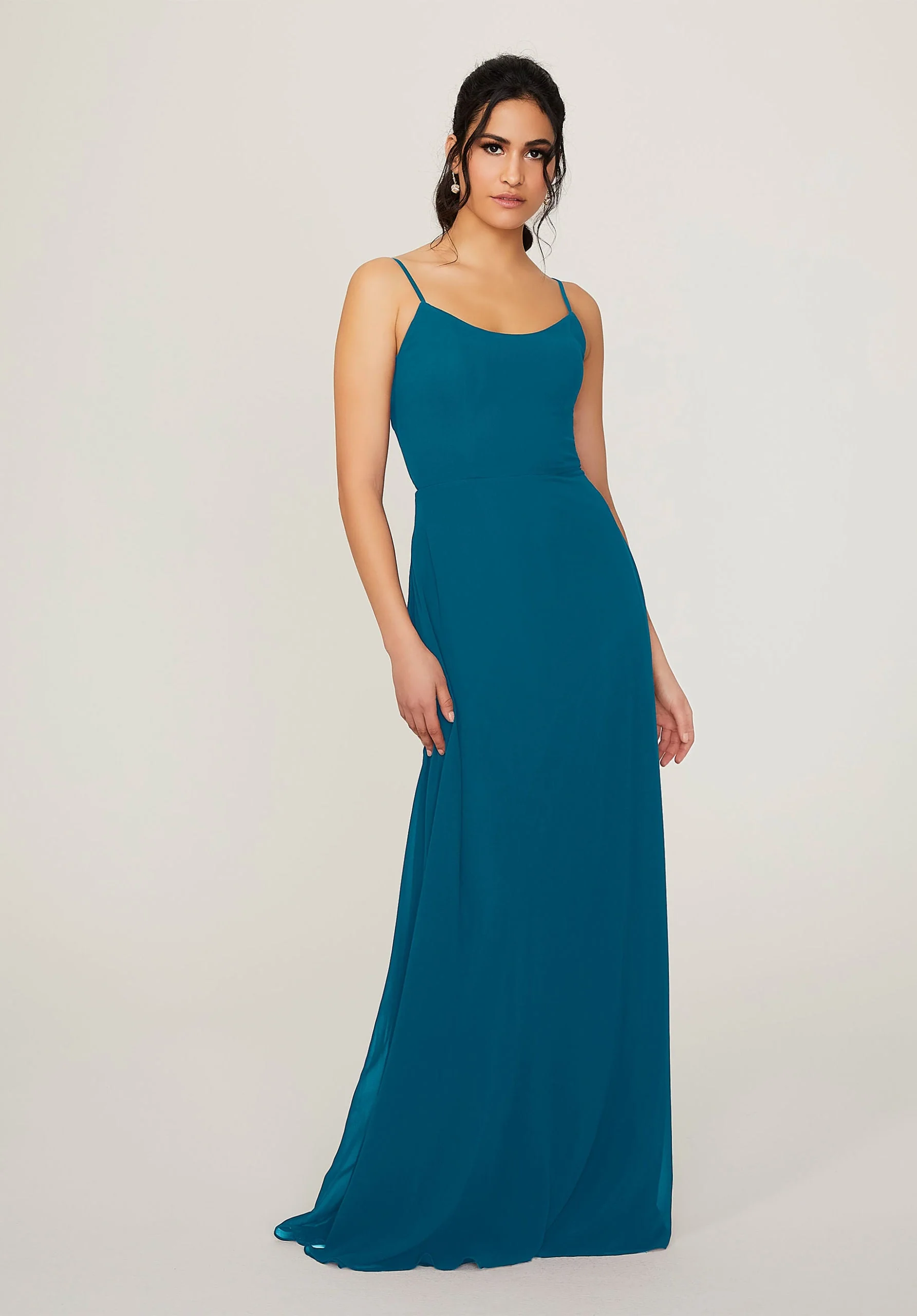 Scoop Neck Chiffon Bridesmaid Dress - Image 37