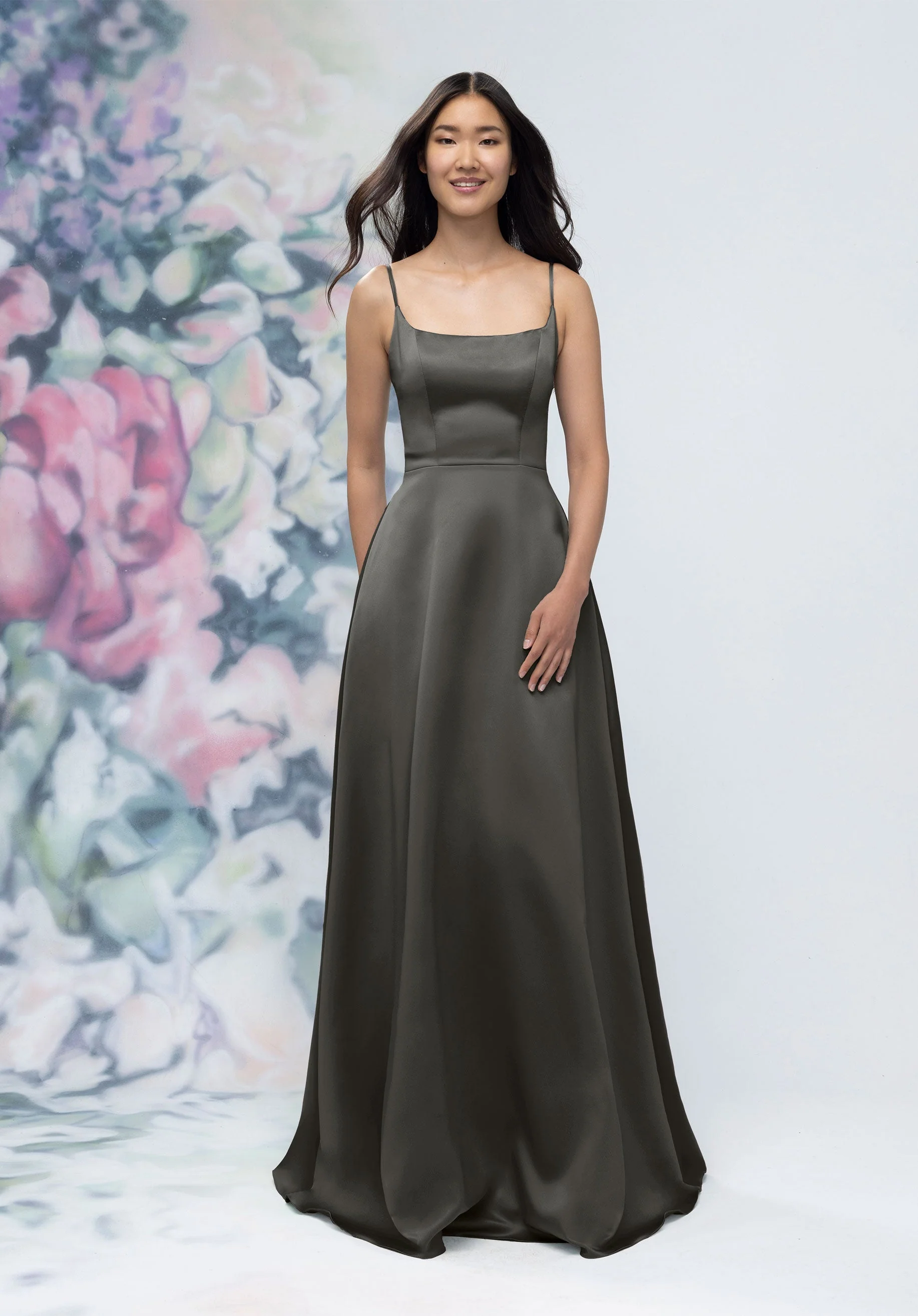 Soft Scoop Corset Back Satin A-Line Bridesmaid Dress - Image 14