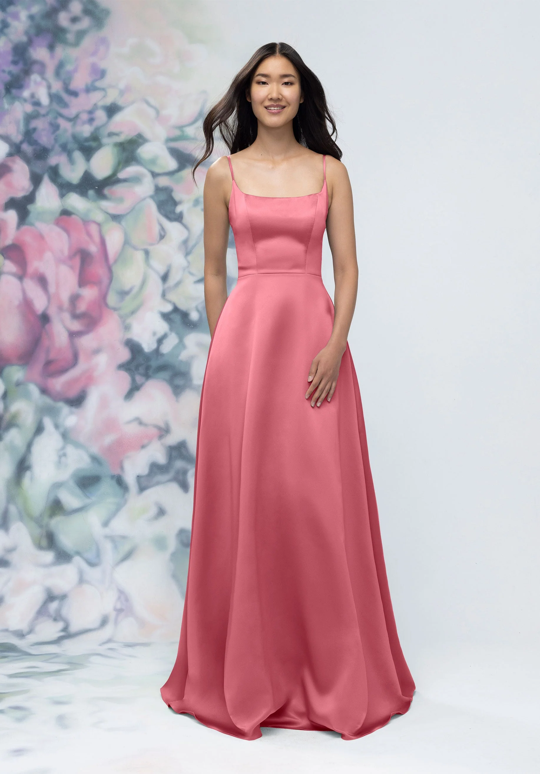 Soft Scoop Corset Back Satin A-Line Bridesmaid Dress - Image 38