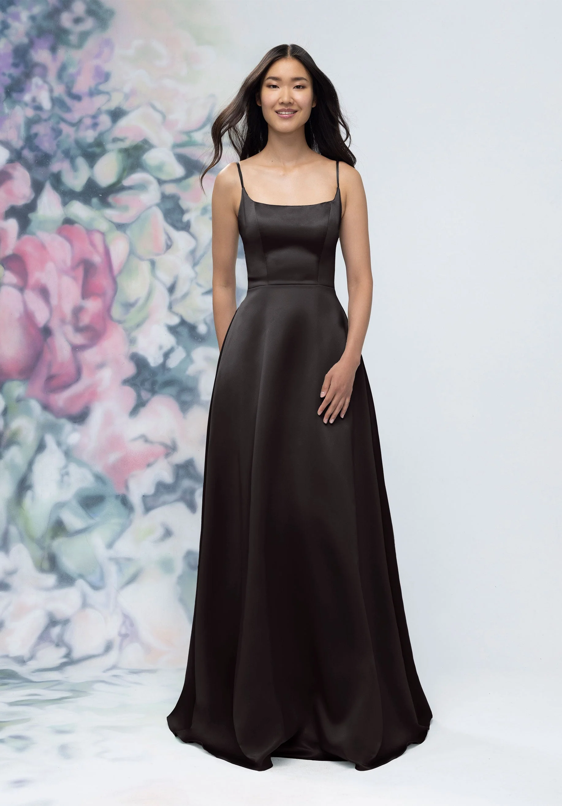 Soft Scoop Corset Back Satin A-Line Bridesmaid Dress - Image 5