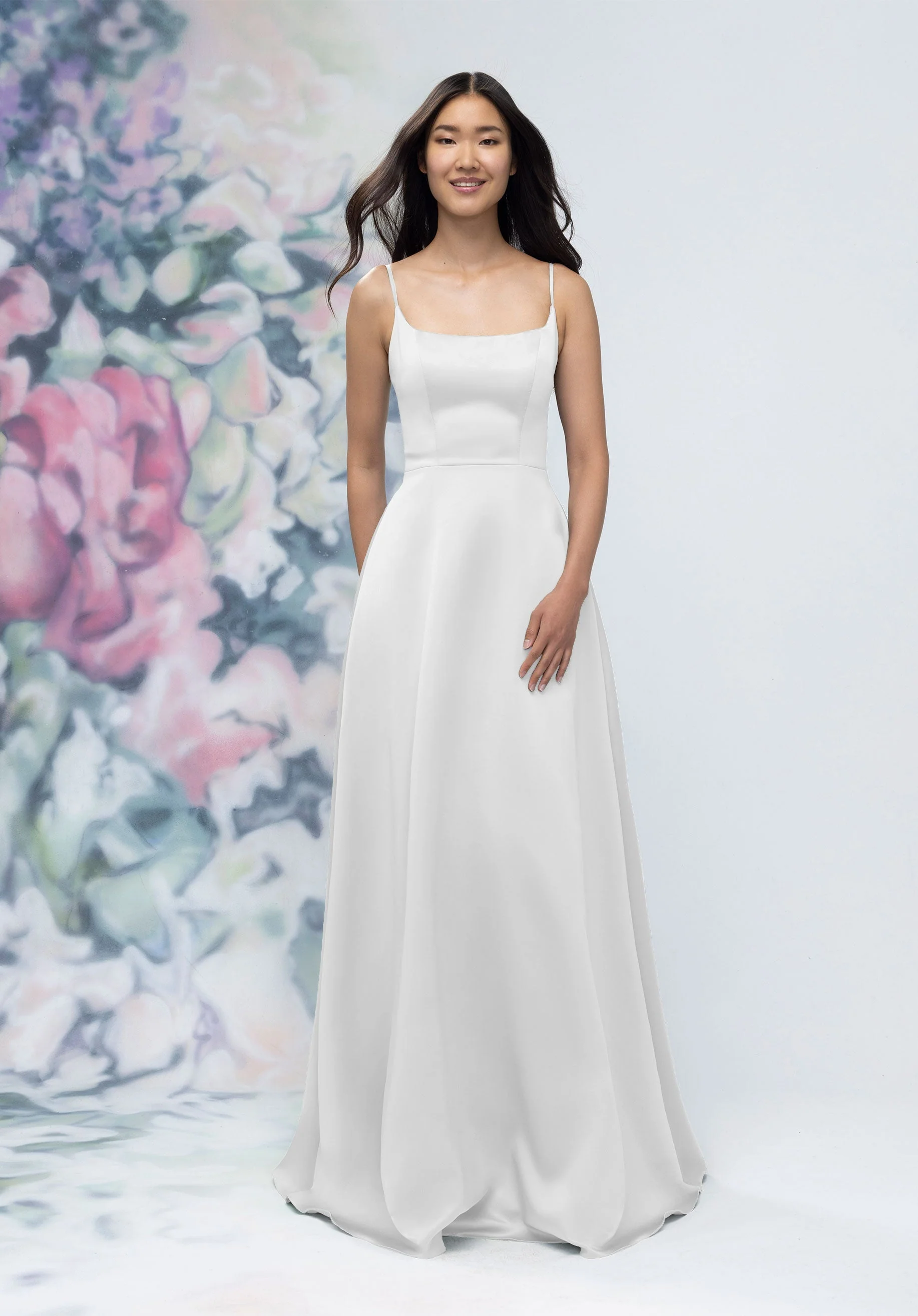 Soft Scoop Corset Back Satin A-Line Bridesmaid Dress - Image 53