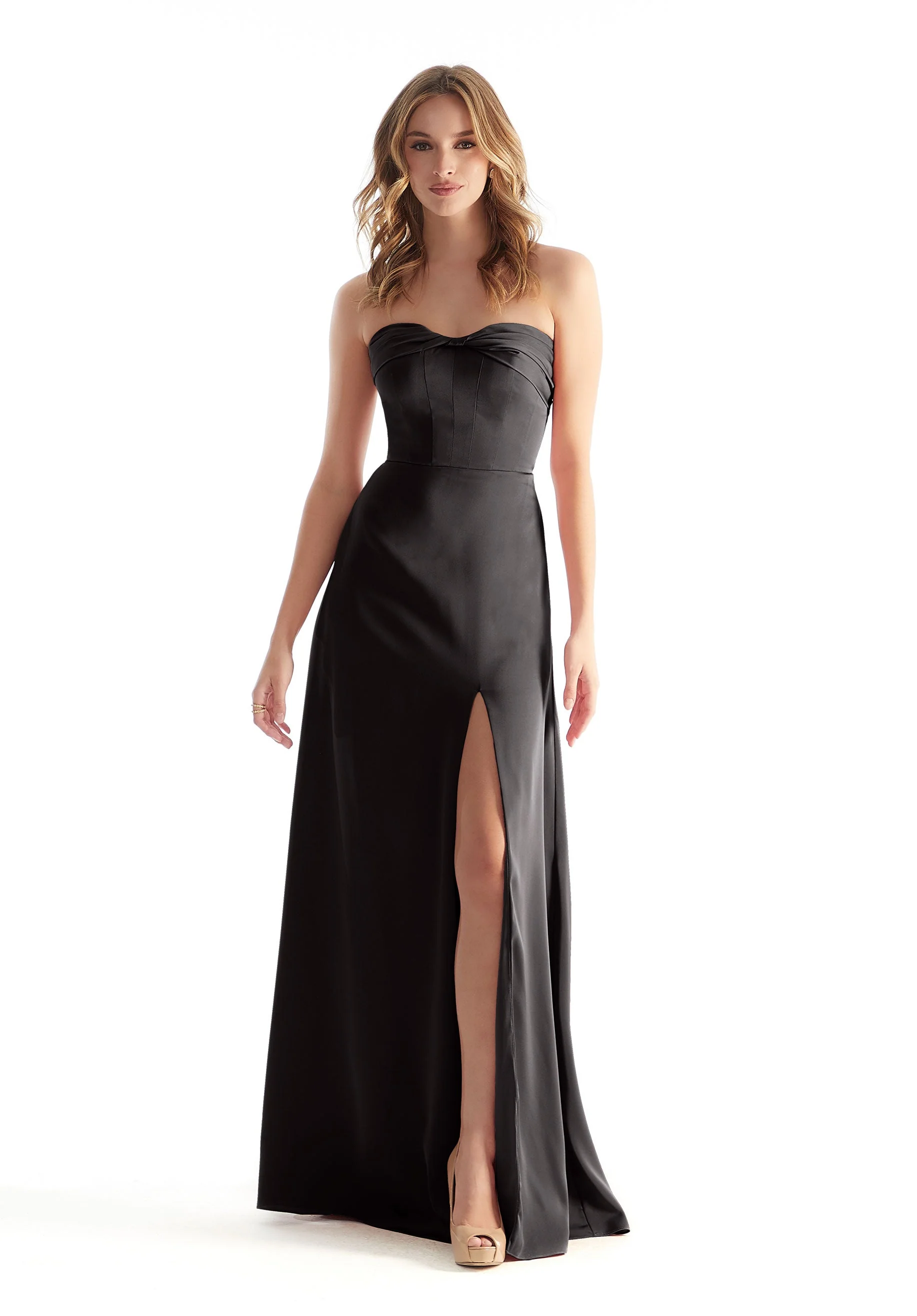 Strapless Sweetheart Luxe Satin Bridesmaid Dress - Image 18