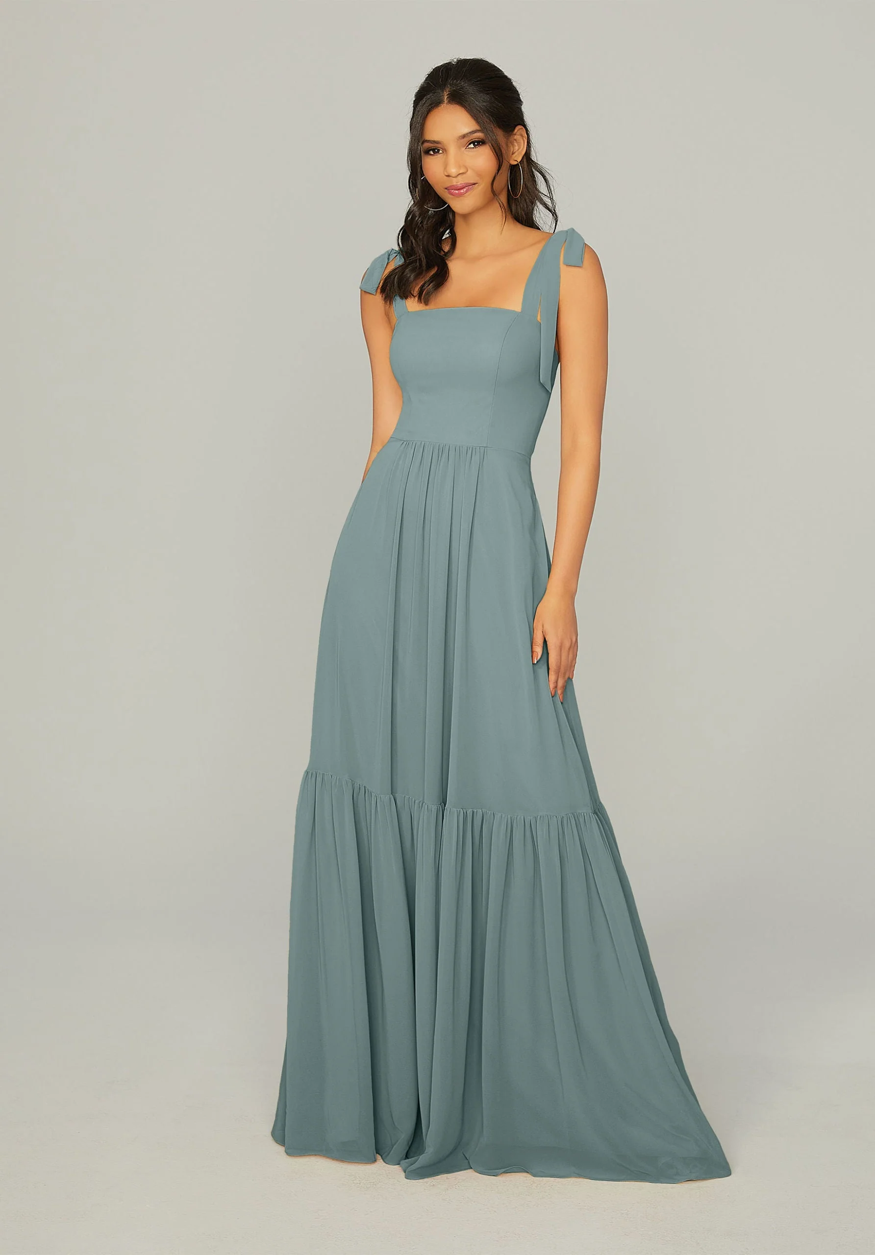 Tied Strap Chiffon Bridesmaid Dress - Image 23