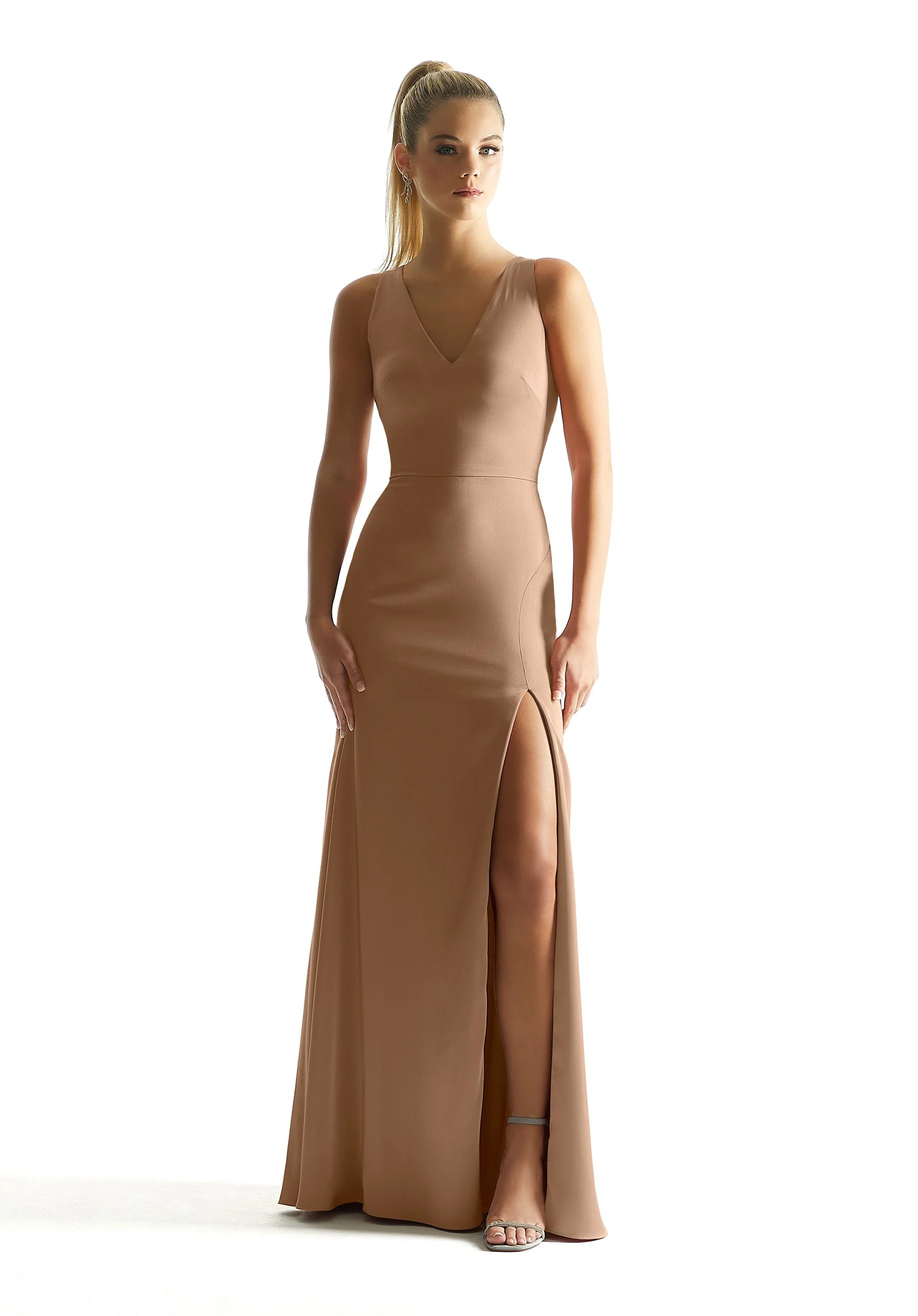V Back Luxe Satin Bridesmaid Dress - Image 15